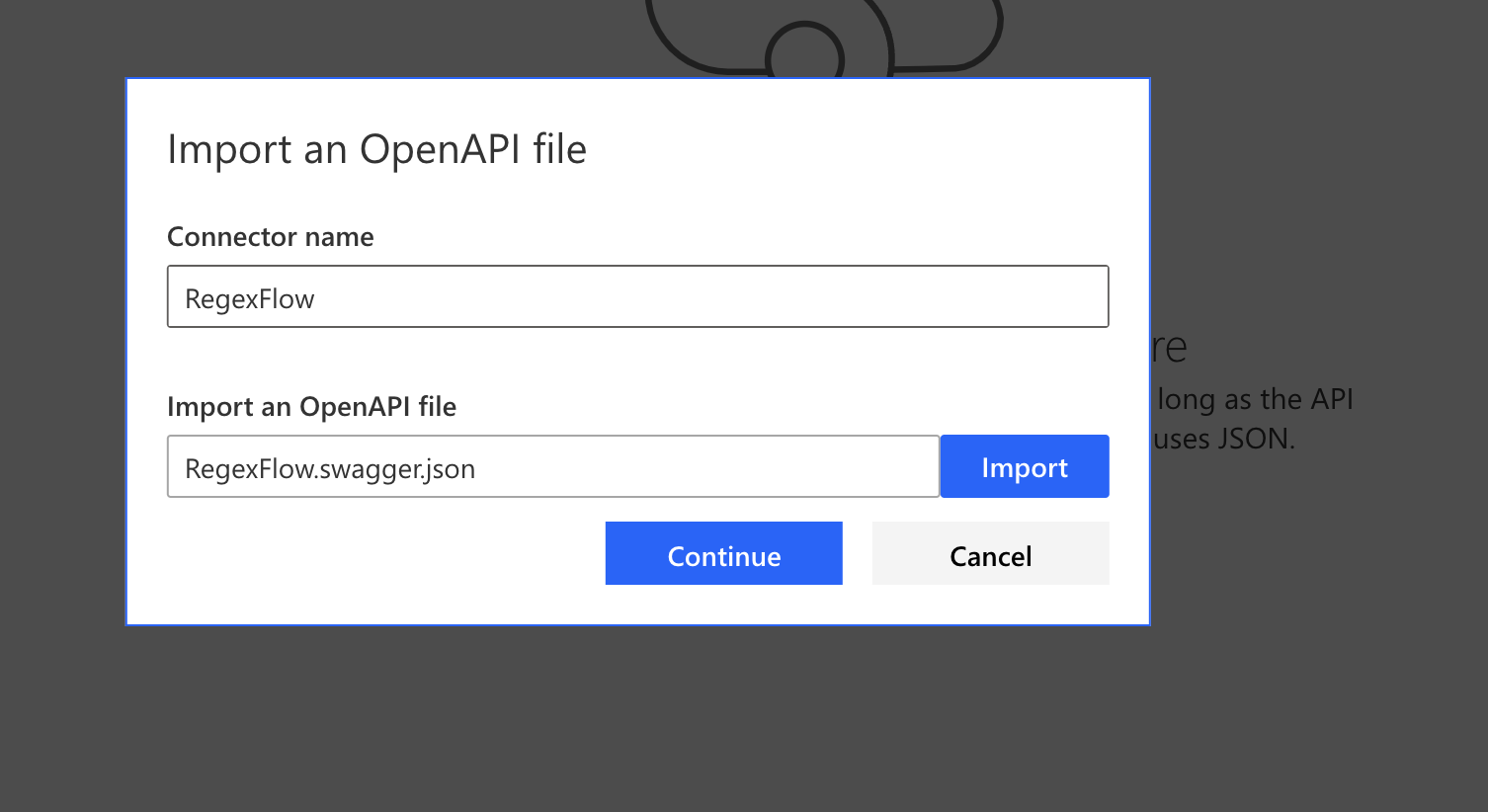 select the OpenApi file